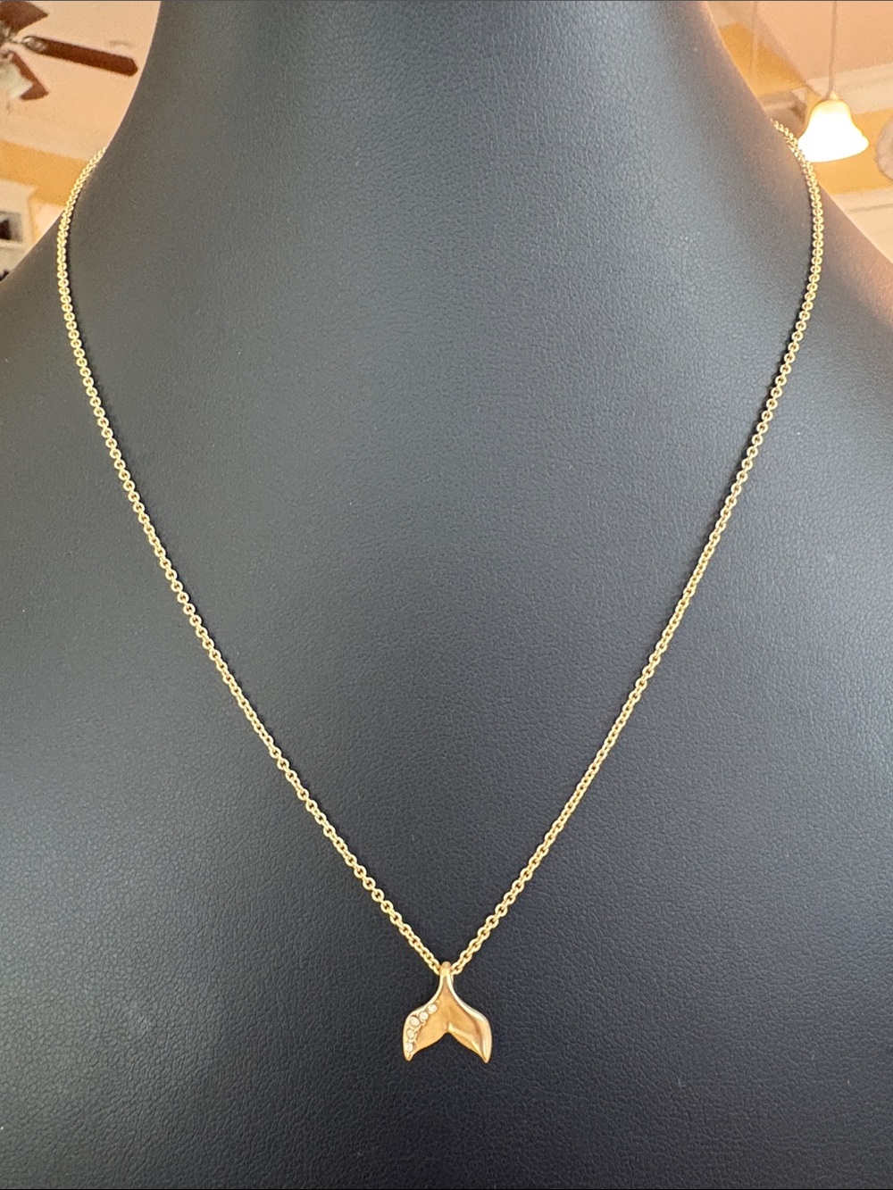 Spartina 449 Mermazing Whale Tail Gold Tone Adjustable Necklace NWOT chain - Picture 3 of 11